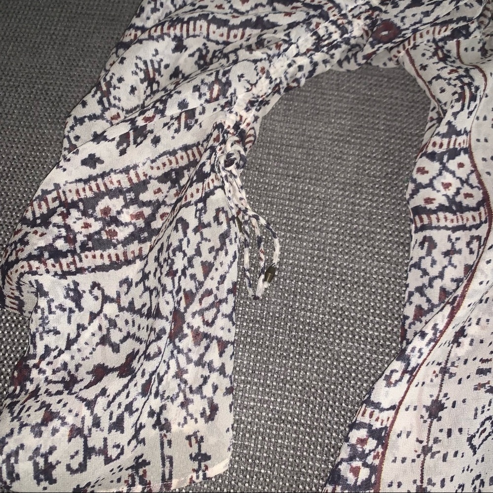 Ulla Johnson Cream and Maroon Bohemian Blouse - Picture 9 of 11